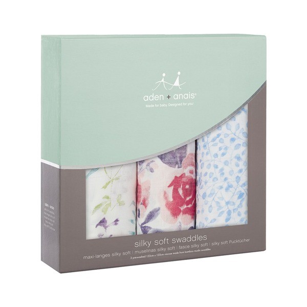 Aden & Anais, Otulacz bambusowy watercolour garden 3szt Aden & Anais, Otulacz bambusowy watercolour garden 3szt