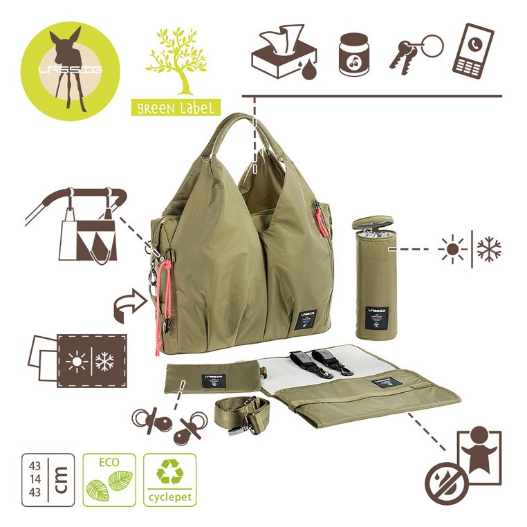 Lassig, Green Label Torba z Akcesoriami Neckline Pop Olive Lassig, Green Label Torba z Akcesoriami Neckline Pop Olive