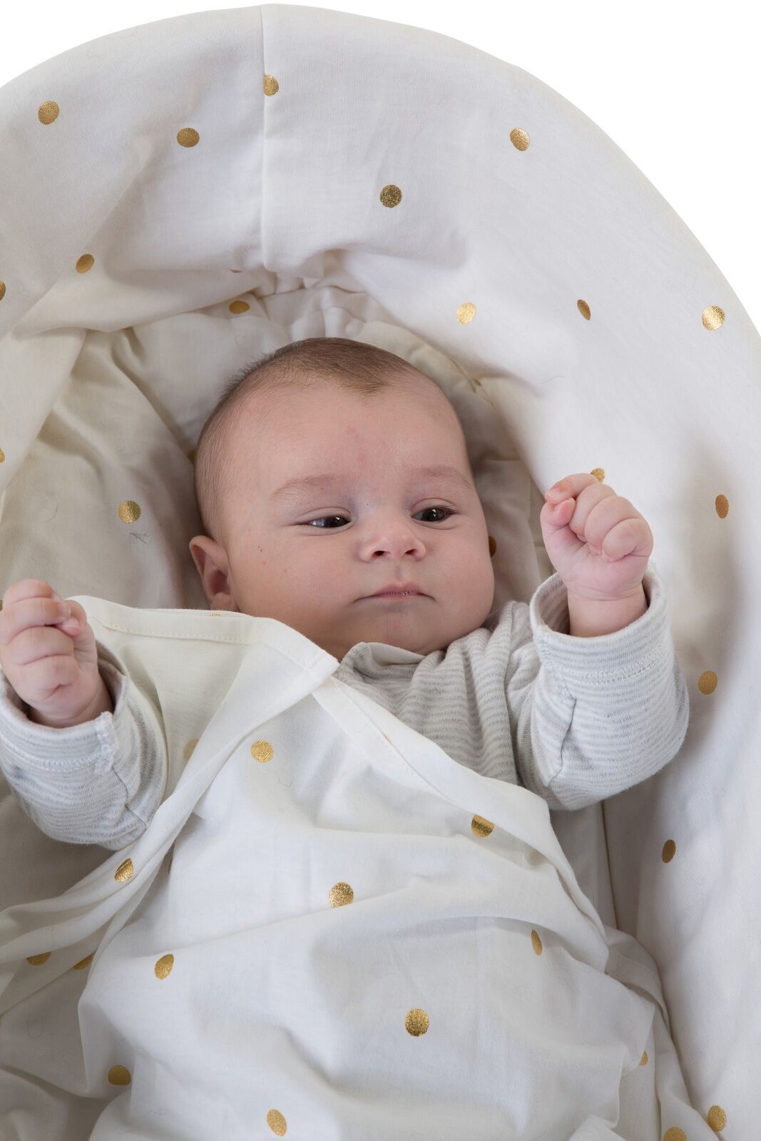 Childhome, Pokrowiec do kosza mojżeszowego Jersey Gold Dots