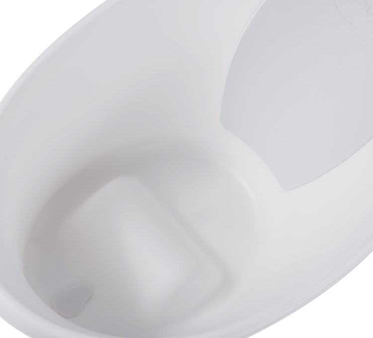 Shnuggle, Wanienka z odpływem, Grey piankowym oparciem