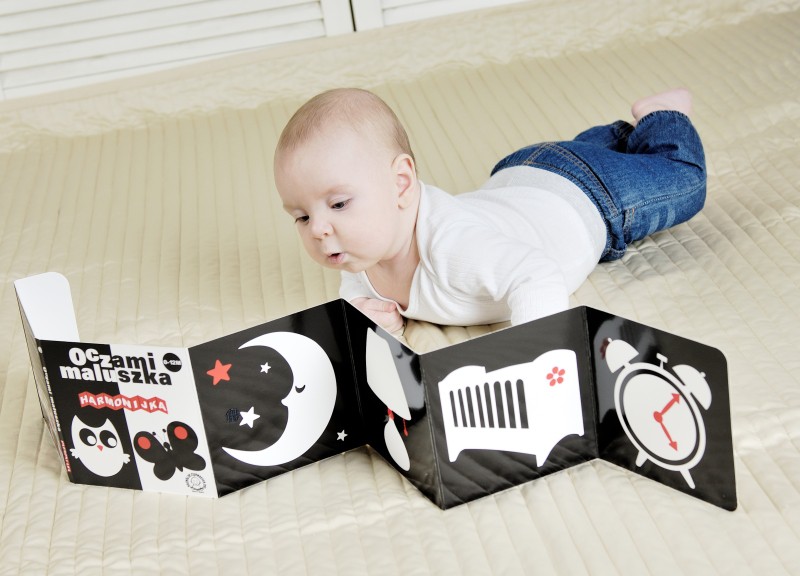 Oczami Maluszka  książeczka kontrastowa Harmonijka