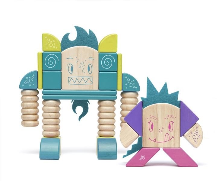 Tegu, Drewniane klocki magnetyczne STICKY MONSTERS Beans & Tumtum Tegu, Drewniane klocki magnetyczne STICKY MONSTERS Beans & Tumtum