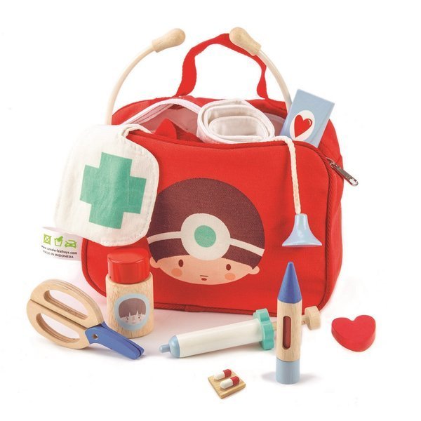 Tender Leaf Toys, Drewniany zestaw małego lekarza Tender Leaf Toys, Drewniany zestaw małego lekarza