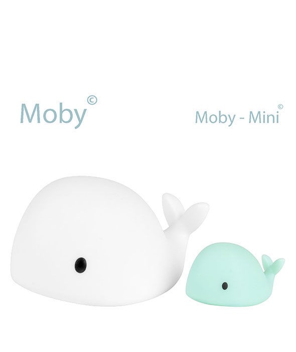 Flow, Lampka Nocna LED, Wieloryb Moby Mini, Zielony Flow, Lampka Nocna LED, Wieloryb Moby Mini, Zielony