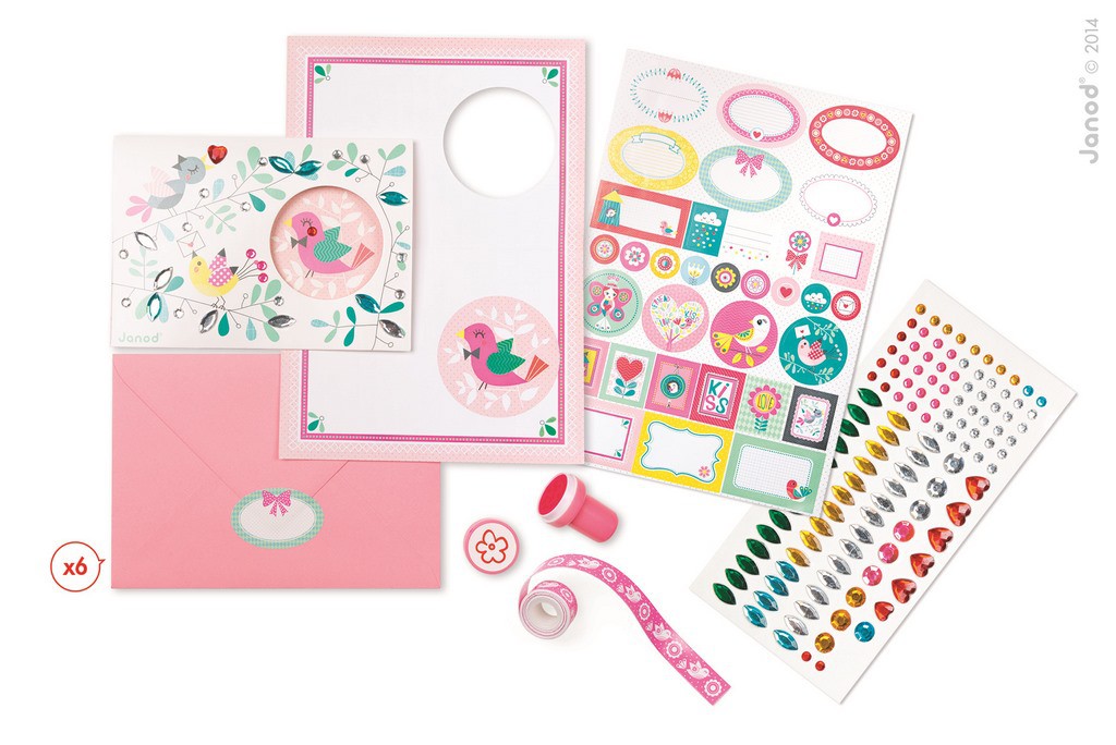 Janod, zestaw artystyczny Kolorowa Papeteria,