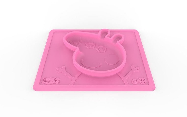 EZPZ, Silikonowa miseczka z podkładką 2w1 Peppa Pig™ różowa EZPZ, Silikonowa miseczka z podkładką 2w1 Peppa Pig™ różowa
