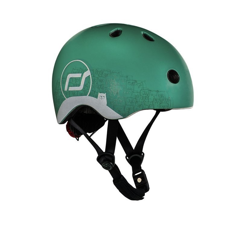 Scootandride, Kask z odblaskami XXS-S dla dzieci 1-5 lat Forest Owl
