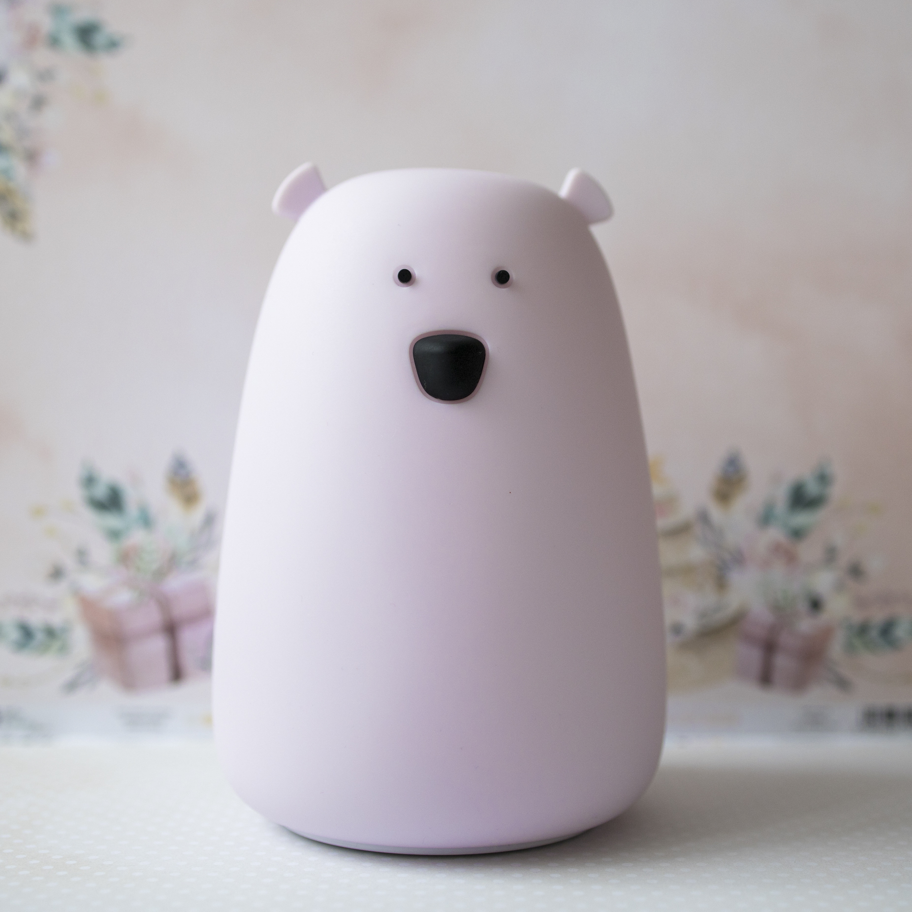 Rabbit&Friends, Lampka Silikonowa duży miś Lawenda