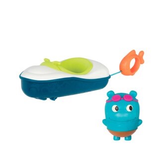 Btoys, Zestaw do kąpieli - łódka z napędem i pasażerem-sikawką - rozkręcanym i zmieniającym kolory Btoys, Zestaw do kąpieli - łódka z napędem i pasażerem-sikawką - rozkręcanym i zmieniającym kolory