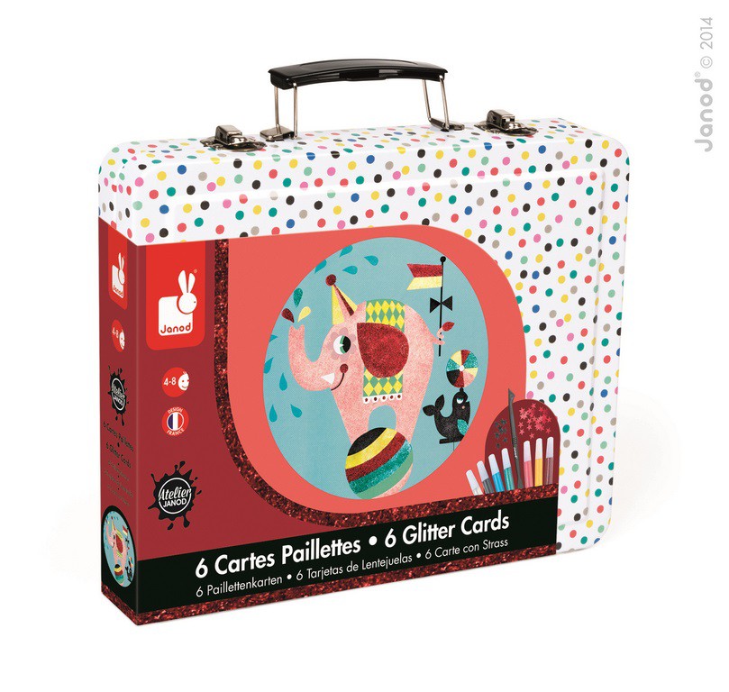 Janod, zestaw artystyczny Kreatywny Magiczny brokat Cyrk,