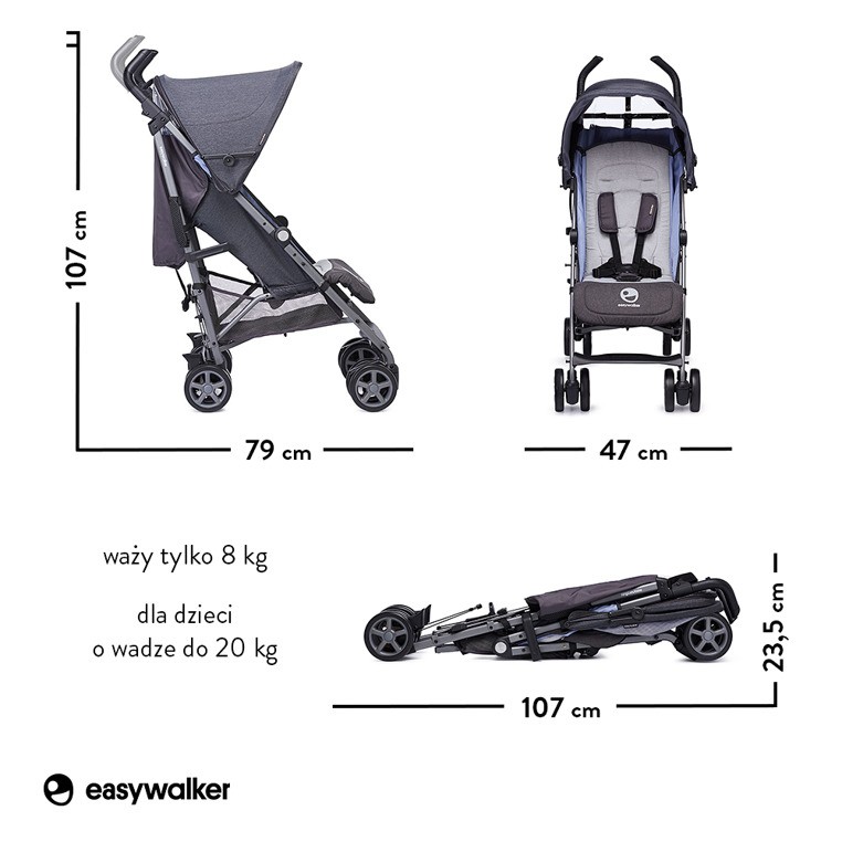 Easywalker, Buggy+ Wózek spacerowy z osłonką przeciwdeszczową Berlin Breakfast Easywalker, Buggy+ Wózek spacerowy z osłonką przeciwdeszczową Berlin Breakfast