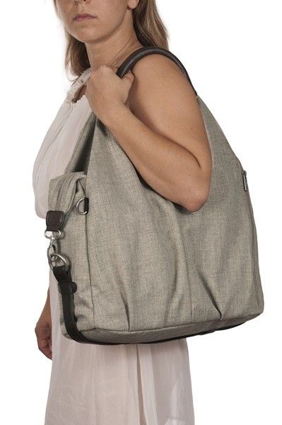 Lassig, ekologiczna torba Green Label Neckline Bag Choco Melange