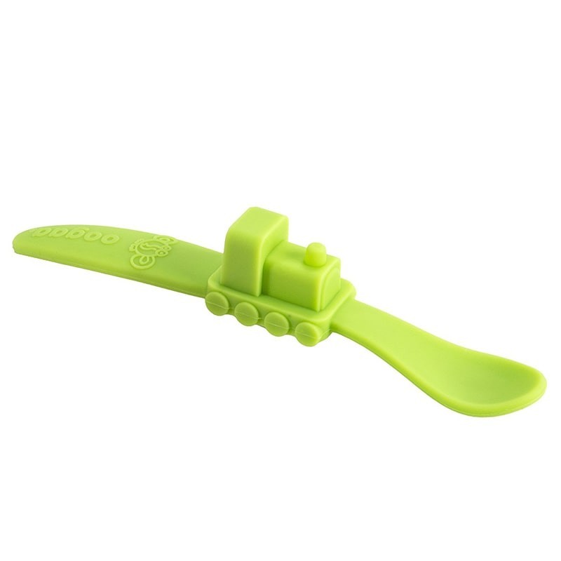 oogaa, Silikonowa łyżeczka do karmienia Green Train