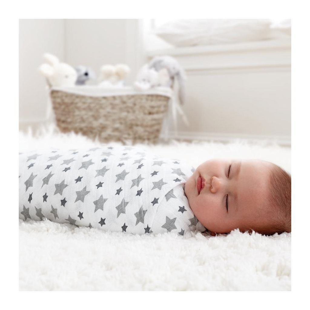 Aden & Anais, Zestaw 4 otulaczy 120 x 120 twinkle star