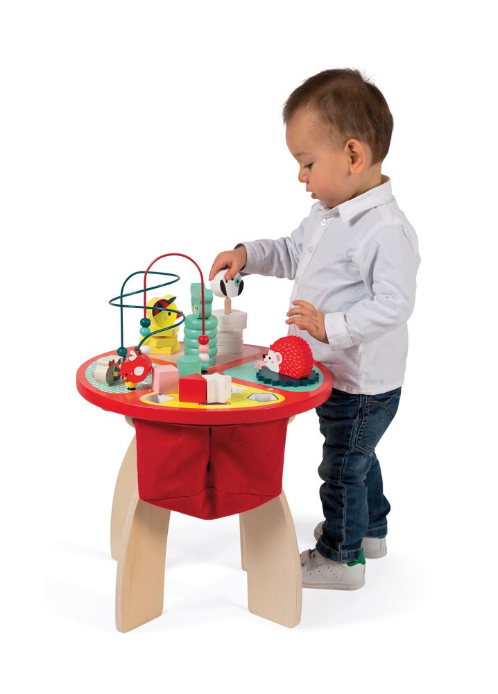Janod, Stolik edukacyjny duży drewniany Baby Forest Janod, Stolik edukacyjny duży drewniany Baby Forest
