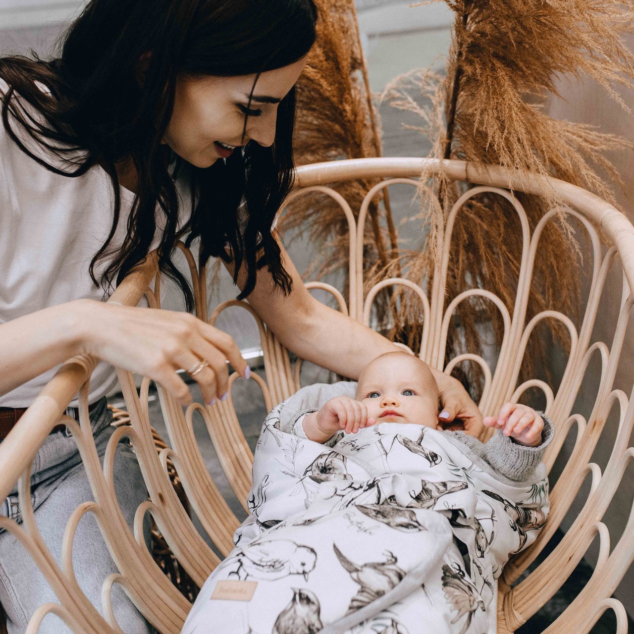 Beztroska, Rożek bawełniany z welurem - Róże