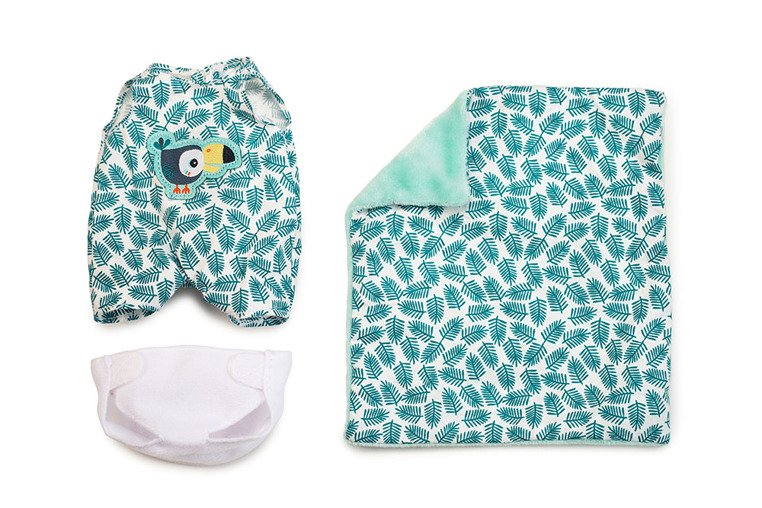 Lilliputiens, Lalka dzidziuś w koszyczku z ubrankiem i kocykiem Ari 12 m+