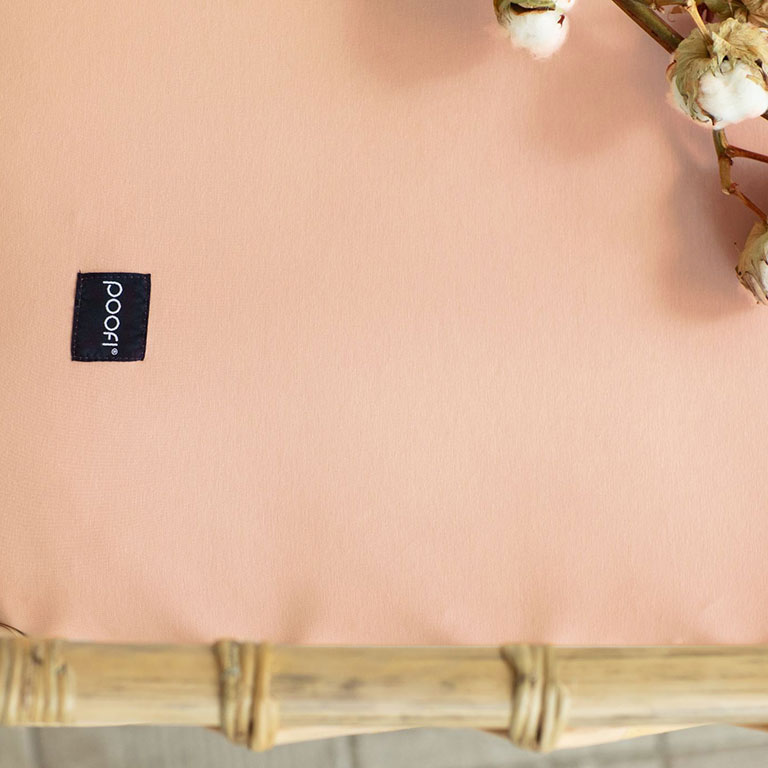 Poofi, Prześcieradło Organic&Color 60x120 - morela