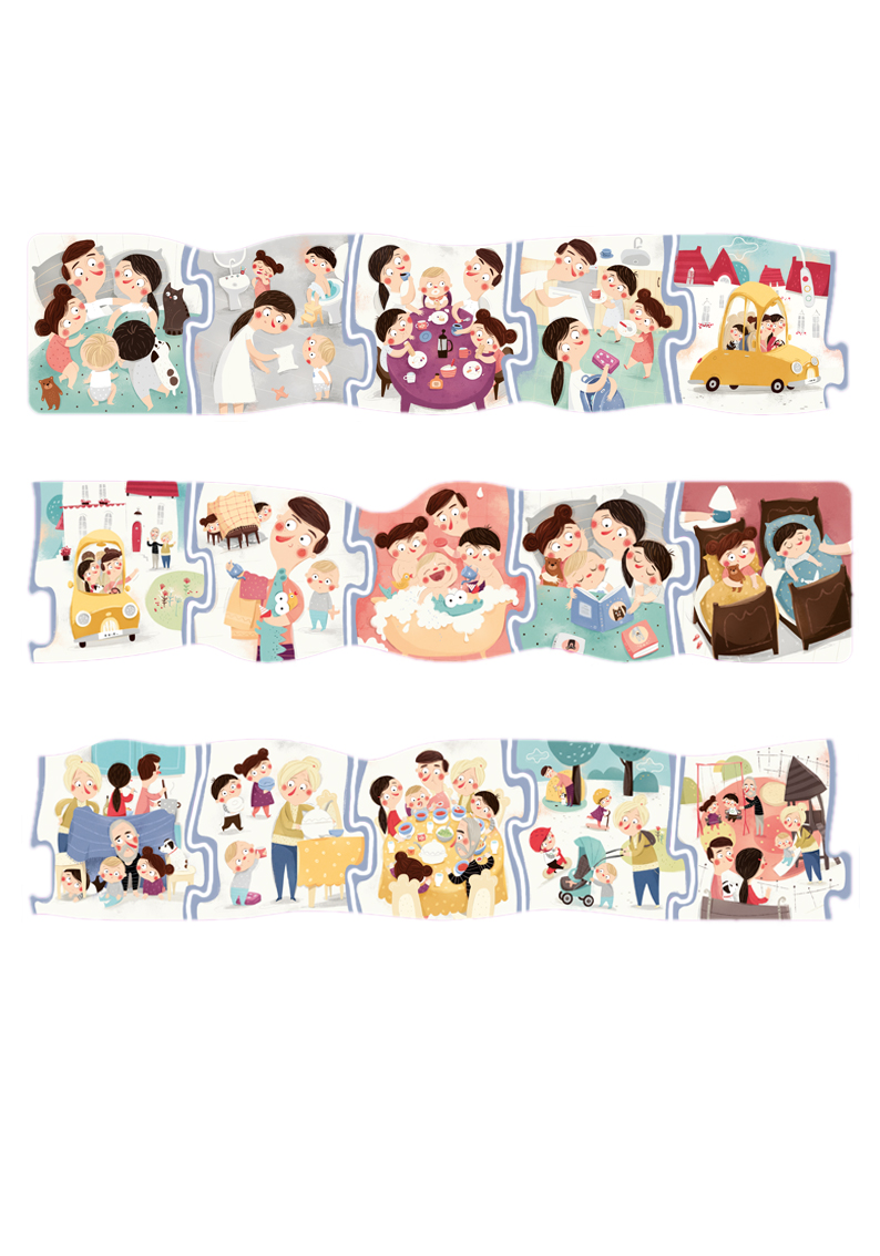 Puzzle Pucio Rodzinna sobota, Marta Galewska-Kustra, Joanna Kłos