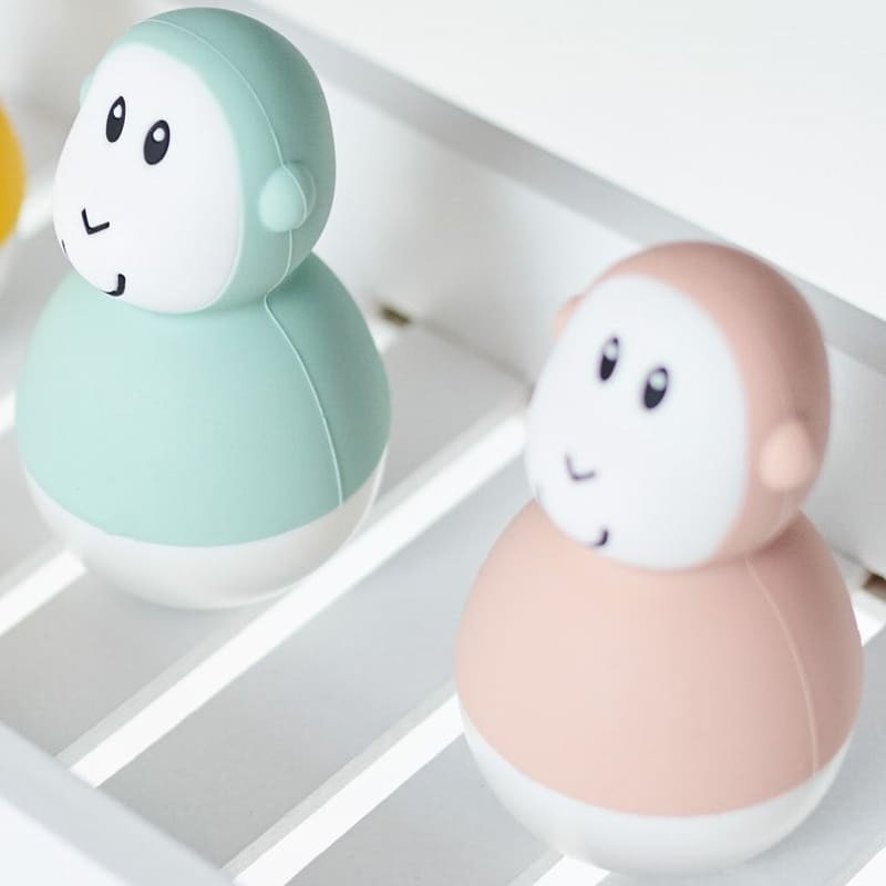 Matchstick Monkey, 2 pływające kiwaczki Małpki Mint & Blush - zabawka do kąpieli