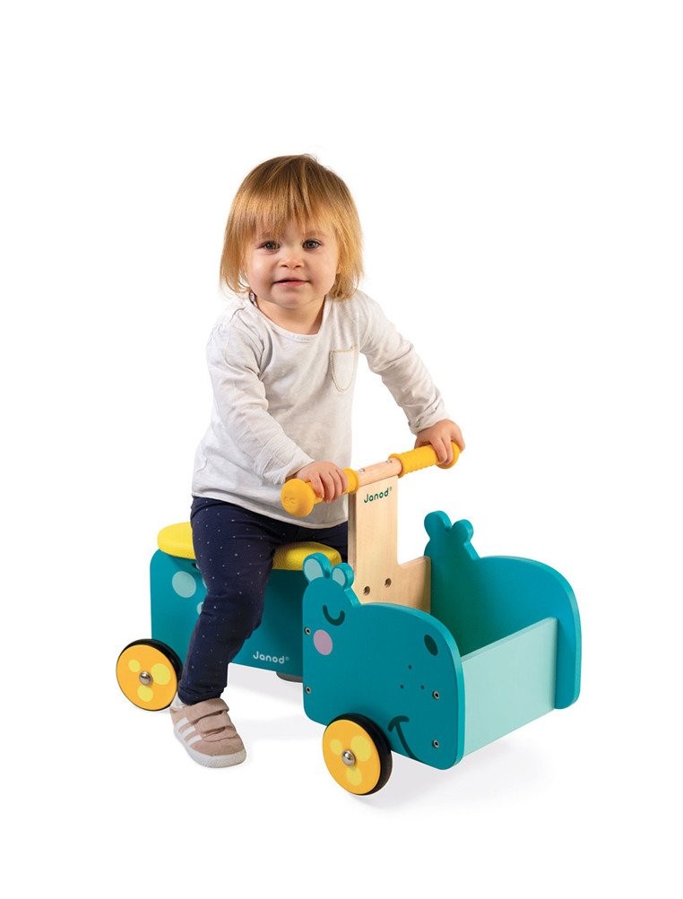 Janod, Drewniany jeździk ze skrzynią Hipopotam