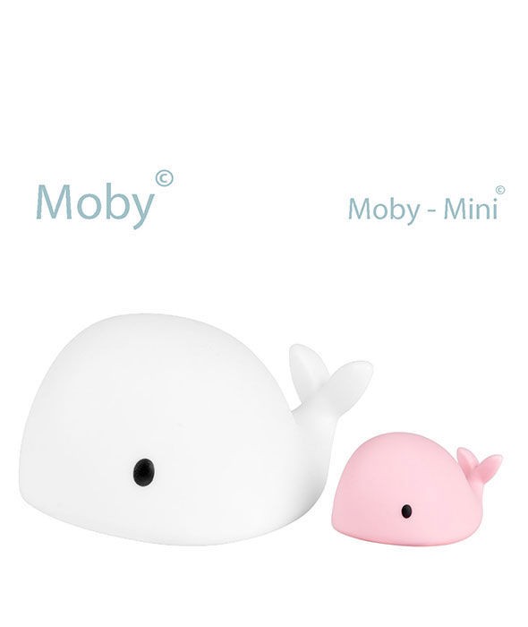 Flow, Lampka Nocna LED, Wieloryb Moby Mini, Różowy Flow, Lampka Nocna LED, Wieloryb Moby Mini, Różowy