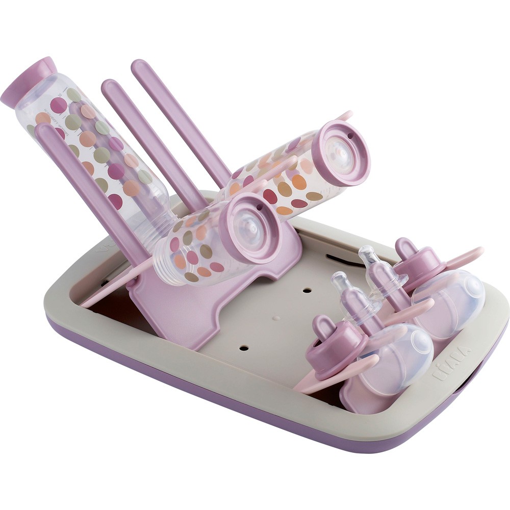 Beaba, suszarka do butelek składana różowa