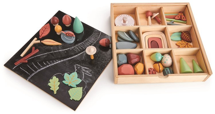 Tender Leaf Toys, Drewniana skrzynka kreatywna - Leśne skarby Tender Leaf Toys, Drewniana skrzynka kreatywna - Leśne skarby