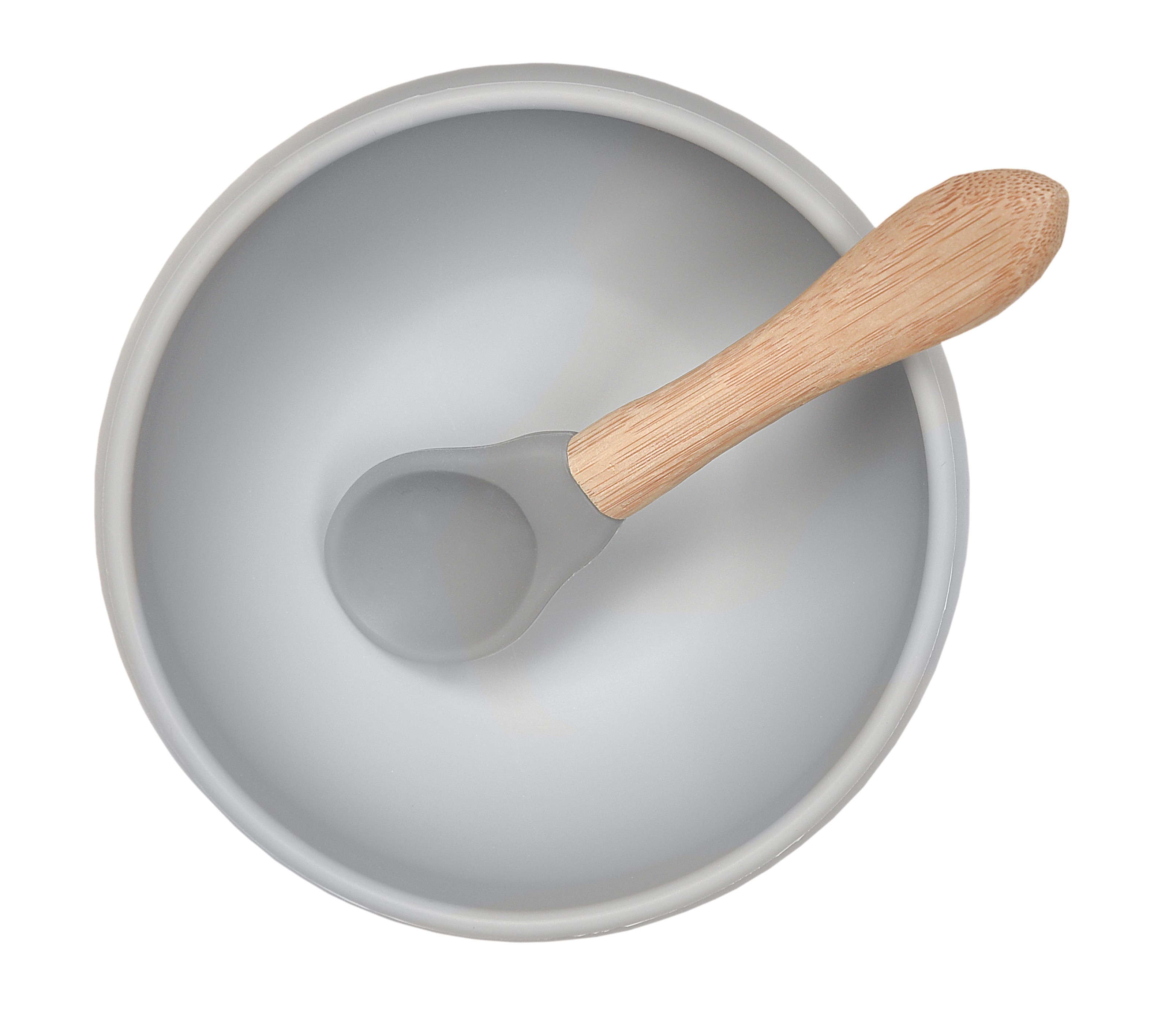 Minikoioi, Miseczka silikonowa z pokrywką szara 330ml