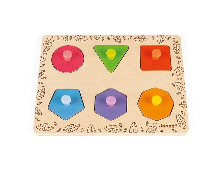 Janod, Układanka drewniana Uczę się kształtów Zwierzęta z dżungli Janod, Układanka drewniana Uczę się kształtów Zwierzęta z dżungli