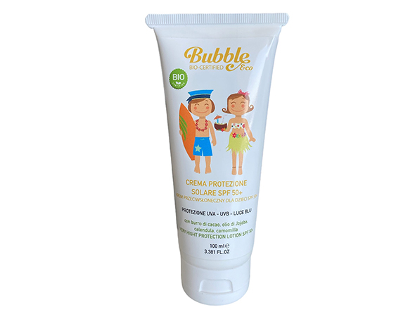 Bubble&CO, Organiczny krem przeciwsłoneczny dla dzieci SPF50+ 100 ml 0m+