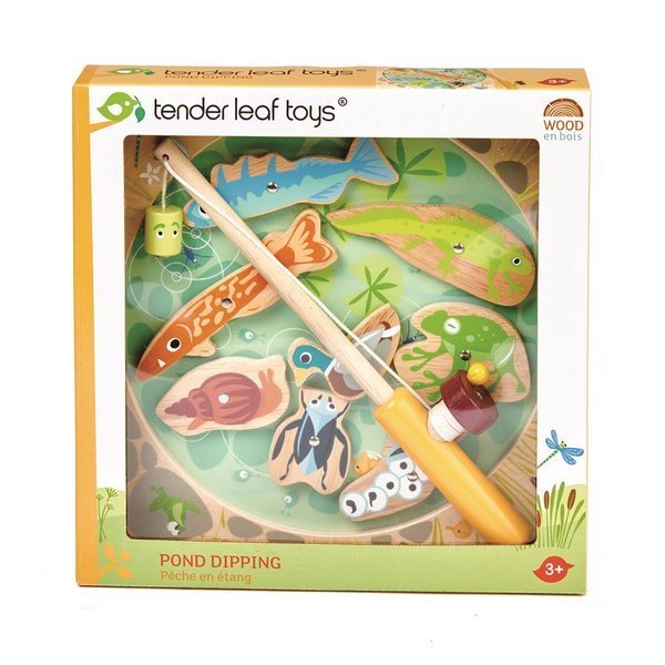 Tender Leaf Toys, Drewniana gra zręcznościowa- Łowienie w stawie