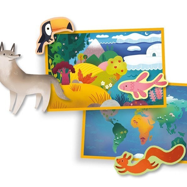 Auzou, Zestaw magnesów Zwierzęta świata