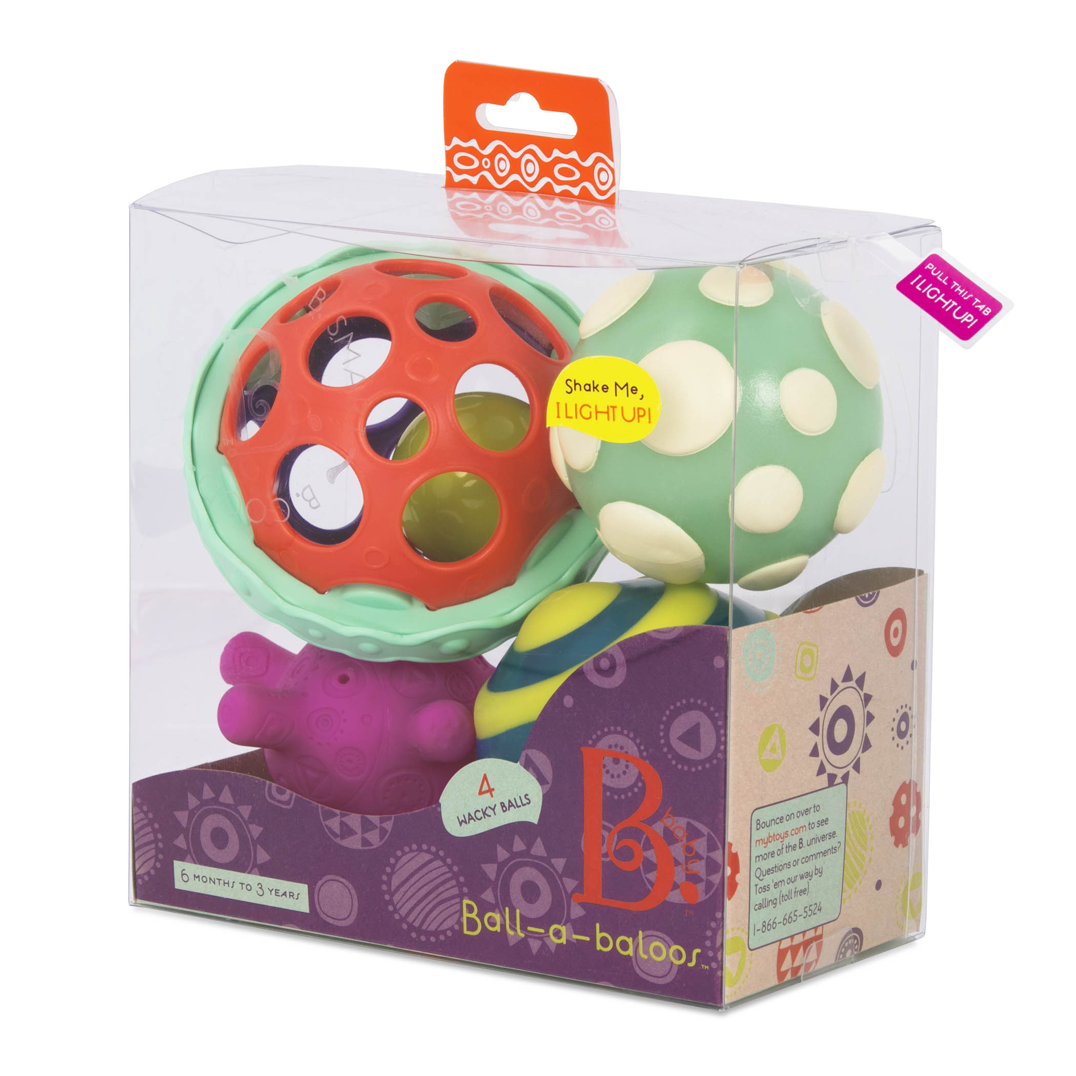 Btoys, Ball-a-baloos – piłki sensoryczne z piłką świecącą Btoys, Ball-a-baloos – piłki sensoryczne z piłką świecącą