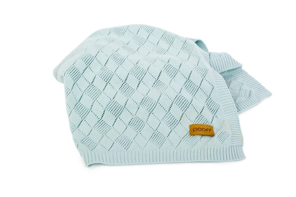 Poofi, Kocyk ażurowy - miętowy