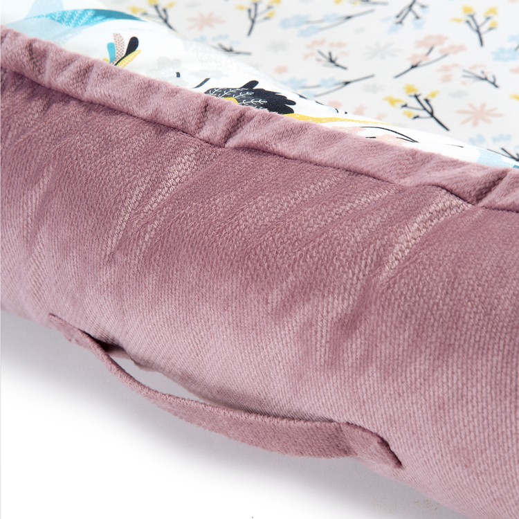 La Millou, Velvet Collection - Baby Nest - Cute Birds - French Lawender La Millou, Velvet Collection - Baby Nest - Cute Birds - French Lawender