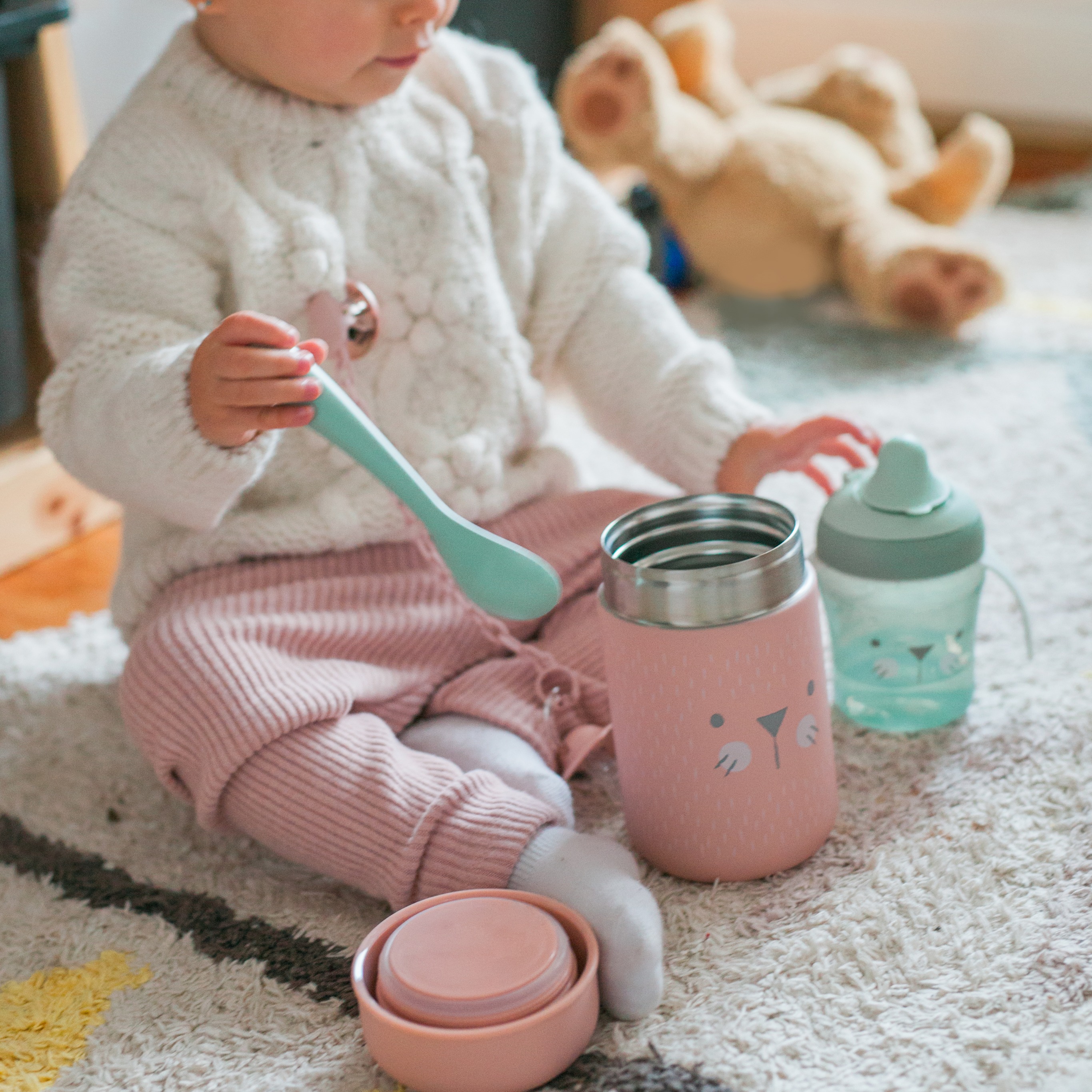 Suavinex, Termos HYGGE 350ml - różowy