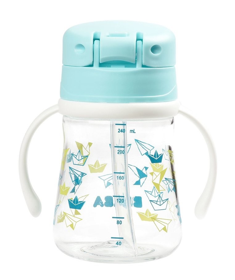 Beaba, Butelka-bidon tritanowa ze słomką 240 ml Light blue Beaba, Butelka-bidon tritanowa ze słomką 240 ml Light blue