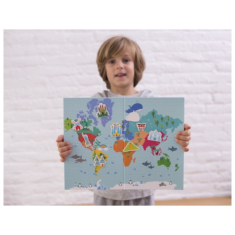 Apli Kids, Magnetyczna układanka - Mapa świata Apli Kids, Magnetyczna układanka - Mapa świata