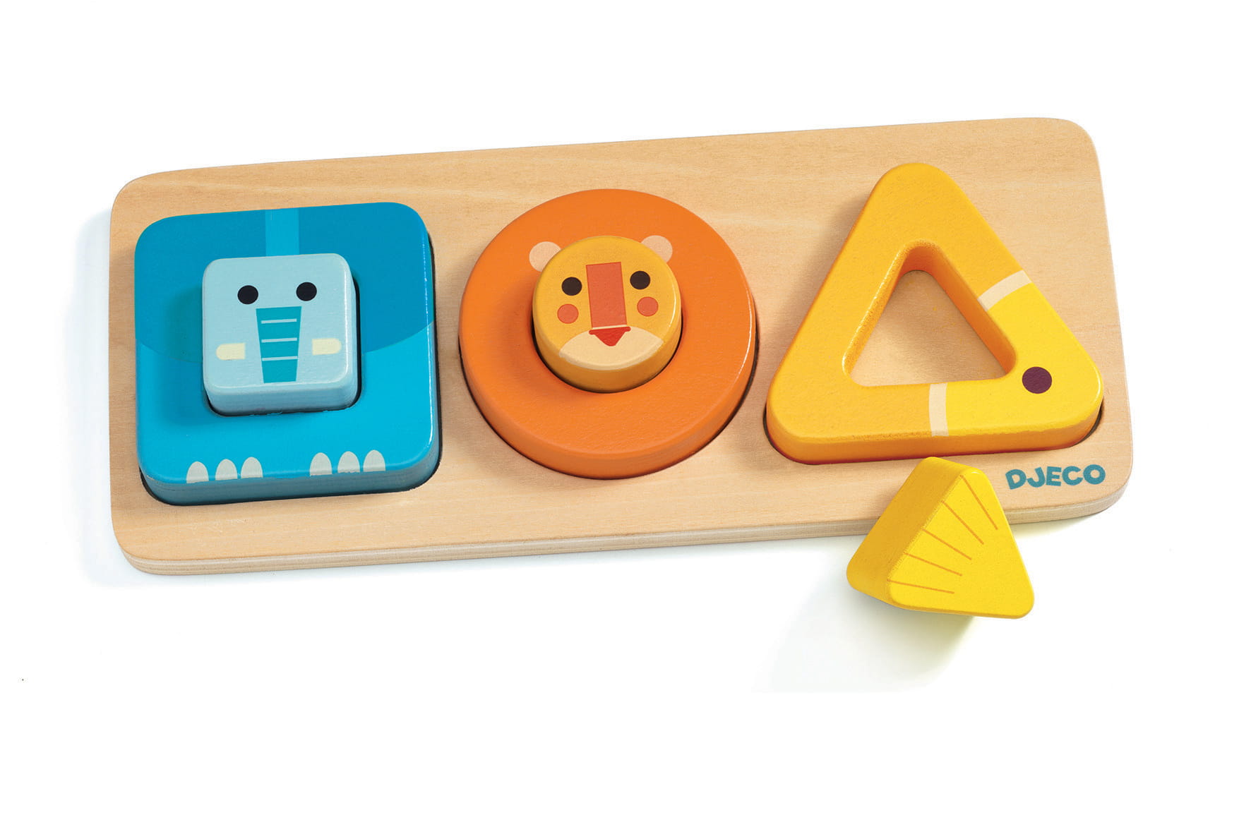 Djeco, Drewniana układanka puzzle VOLUBASIC