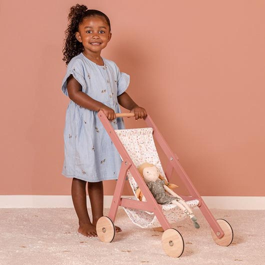 Little Dutch, Wózek drewniany dla lalek