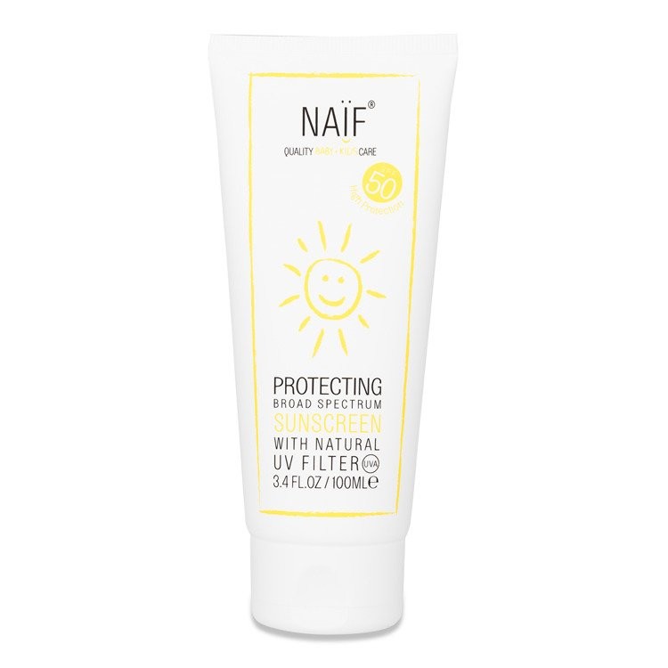 Naif, Krem przeciwsłoneczny z filtrem SPF 50 dla niemowląt, 100 ml