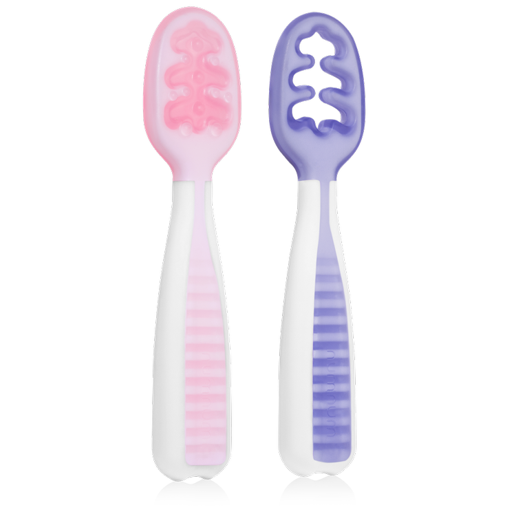 NumNum, Łyżeczki Wstępne GOOtensils™ Rosebud + Frosty Lilac