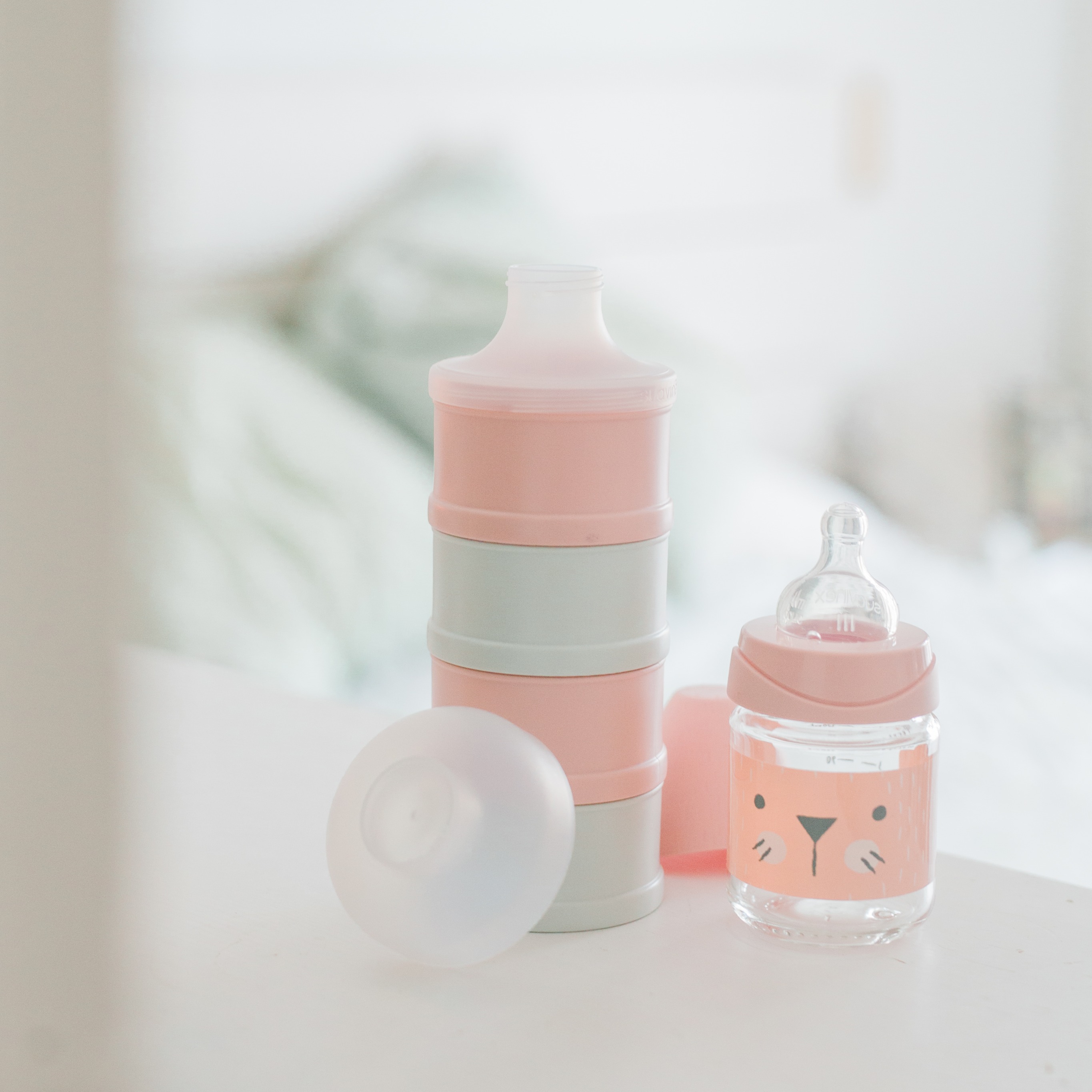 Suavinex, Butelka HYGGE 150ml - kotek różowy Suavinex, Butelka HYGGE 150ml - kotek różowy