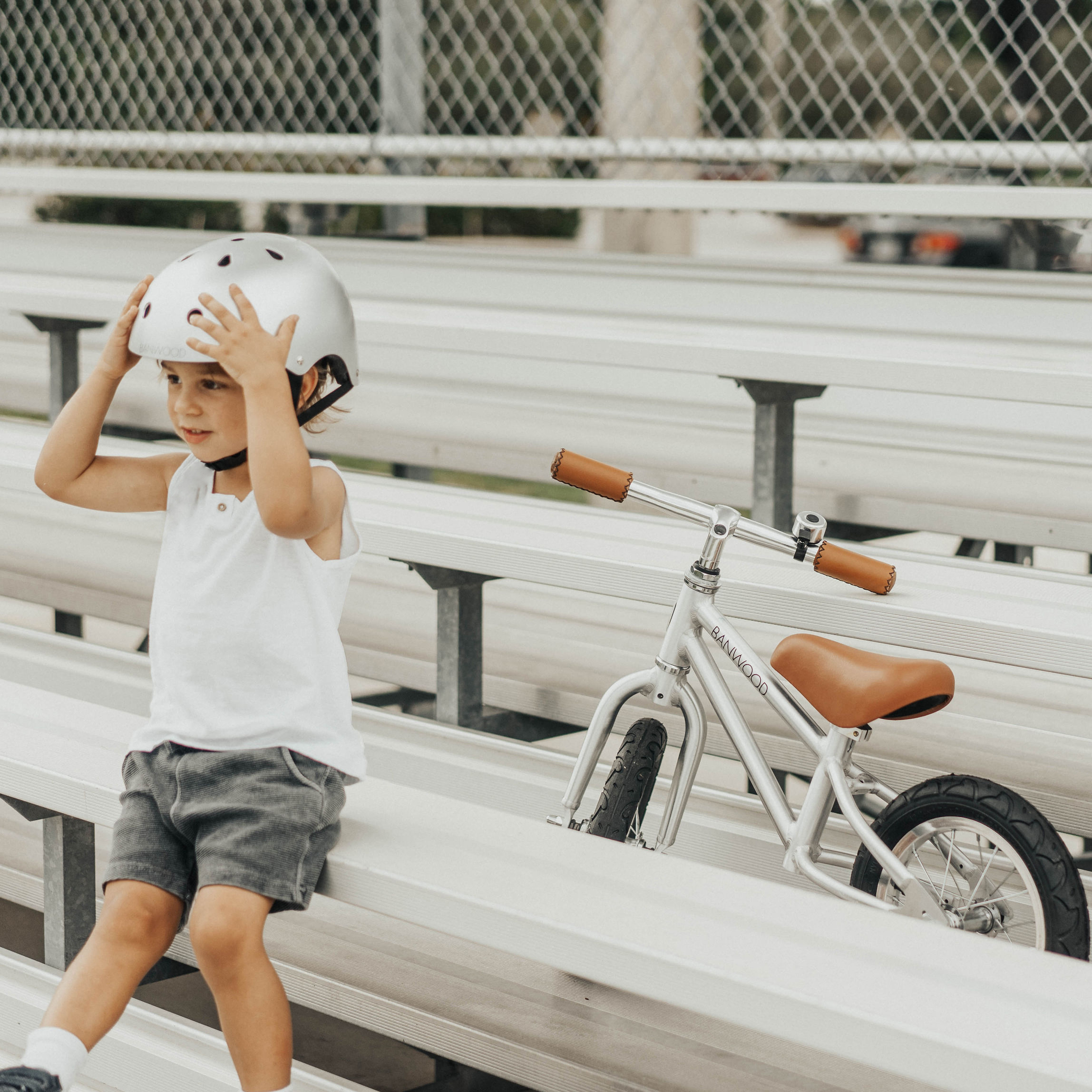 Banwood, First Go! Rowerek biegowy chrome