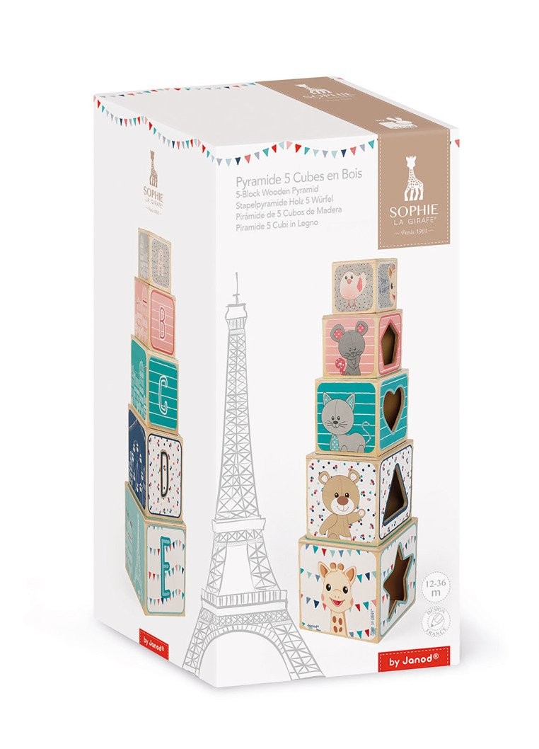 Janod, Piramida wieża drewniana Żyrafka Sophie Janod, Piramida wieża drewniana Żyrafka Sophie