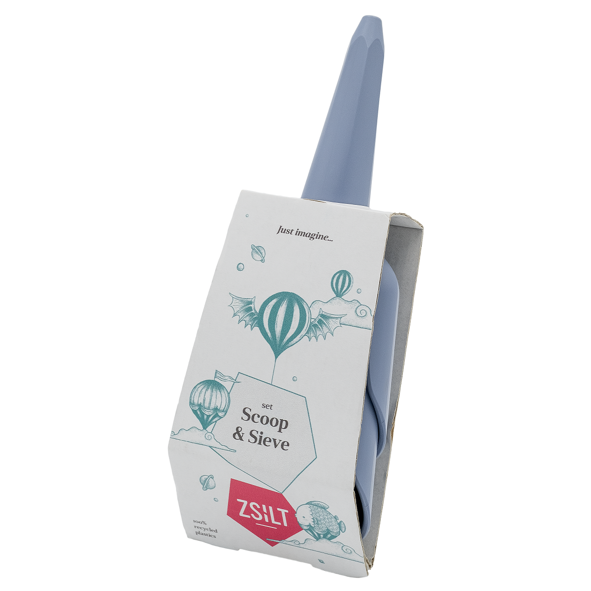 Zsilt, Łopatka i sitko do piasku