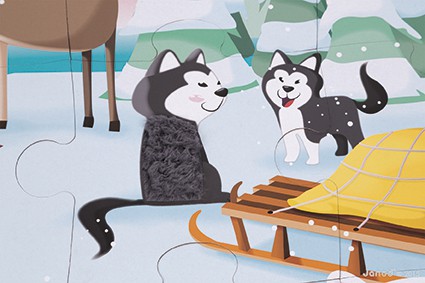 Janod, puzzle sensoryczne 20 elementów Lodowa kraina Janod, puzzle sensoryczne 20 elementów Lodowa kraina