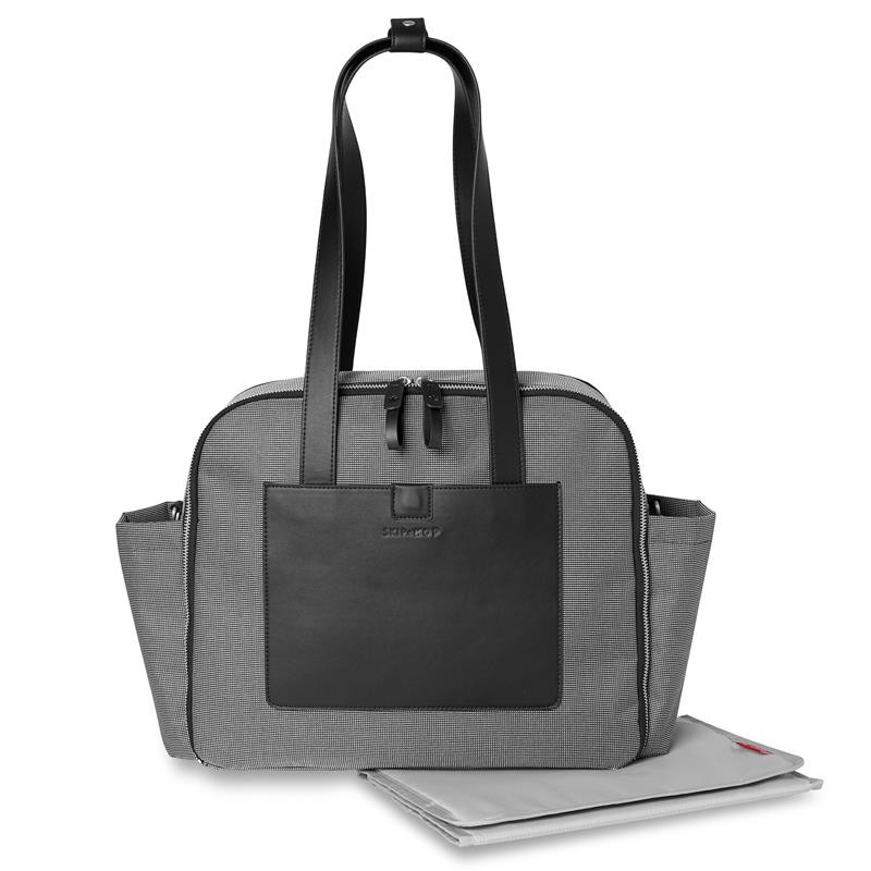 Skip Hop, Torba Madison Square Mini Grid Black White