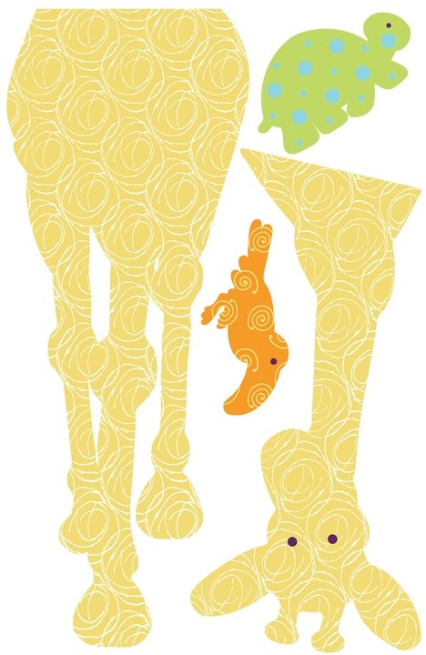 RoomMates, naklejki wielokrotnego użytku - Egzotyczne zwierzęta (kolorowe)